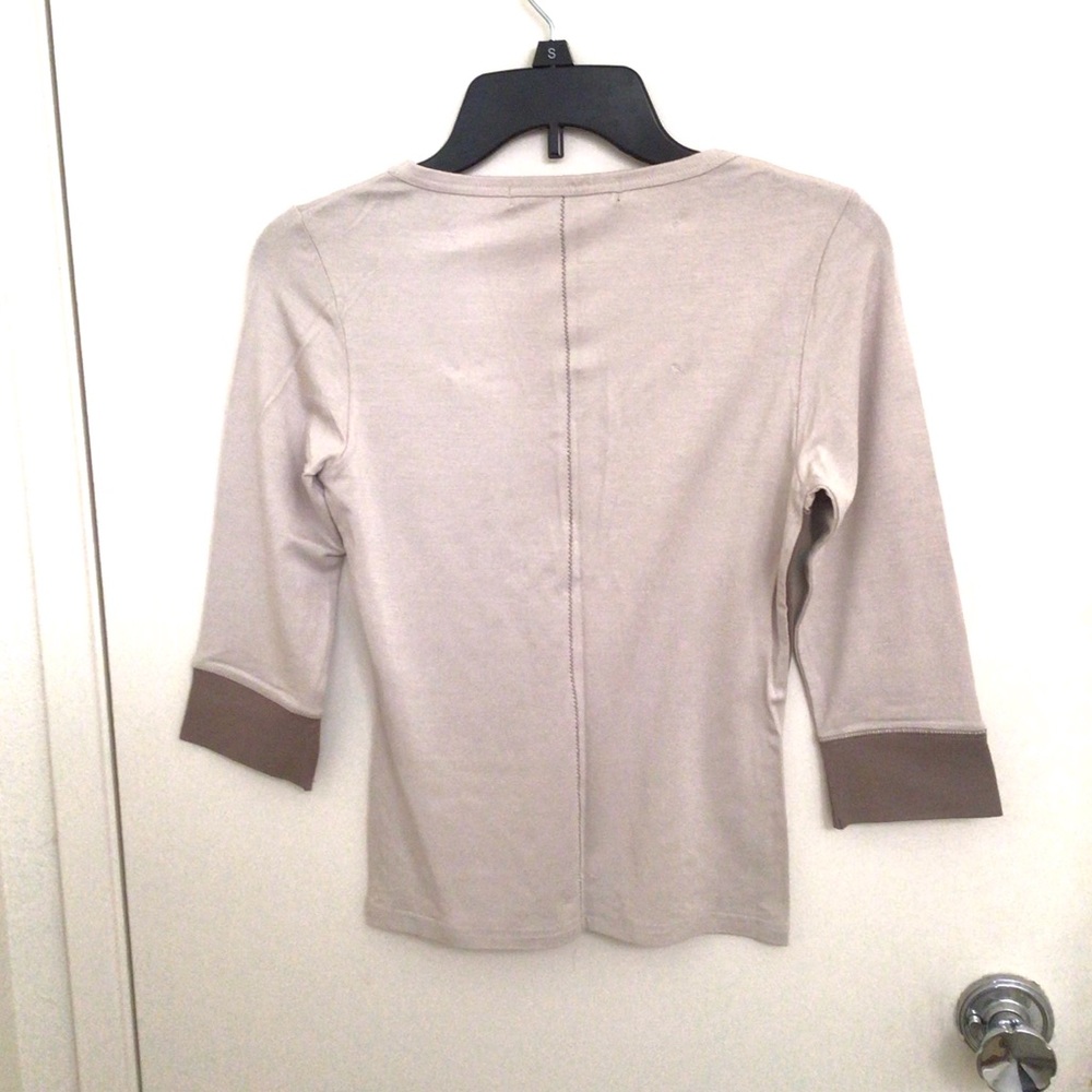 Vintage 90s Buffalo Colorblock V-neck Top - Picture 2 of 5